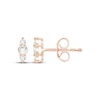 Thumbnail Image 1 of Lab-Grown Diamonds by KAY Three-Stone Vertical Stud Earrings 1/5 ct tw 14K Rose Gold