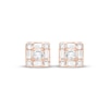 Thumbnail Image 2 of Lab-Grown Diamonds by KAY Baguette & Round-Cut Stud Earrings 3/4 ct tw 14K Rose Gold