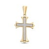 Thumbnail Image 1 of Men's Diamond Gothic-Style Cross Charm 1/2 ct tw 10K Yellow Gold