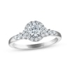 Thumbnail Image 1 of Round-Cut Diamond Halo Engagement Ring 3/4 ct tw 10K White Gold