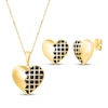 Thumbnail Image 1 of Black Diamond Heart Gift Set 1/4 ct tw 10K Yellow Gold