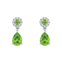 Peridot Fashion Earrings Sterling Silver