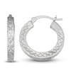 Thumbnail Image 1 of Diamond Cut Hoop Earrings Sterling Silver 20mm