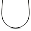 Thumbnail Image 1 of Men's Black Diamond Necklace 8 ct tw Round-cut Sterling Silver 20&quot;