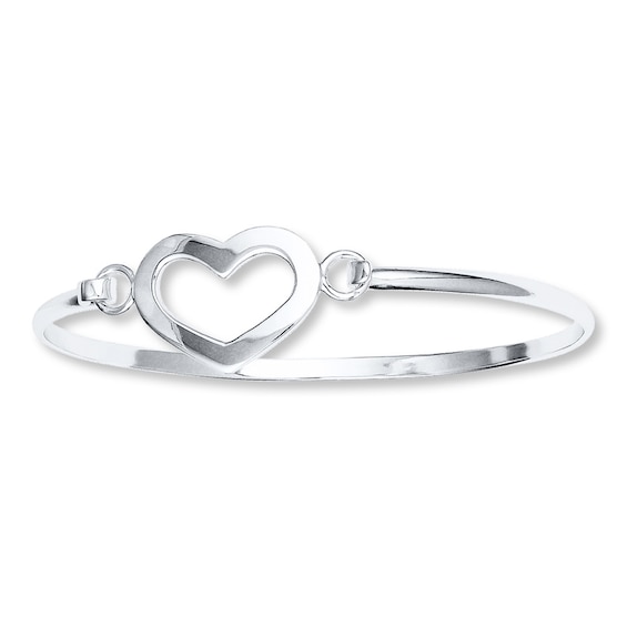 Beautiful Sterling Silver Love Bangle Bracelet