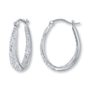 Thumbnail Image 0 of Crystal Hoop Earrings Sterling Silver