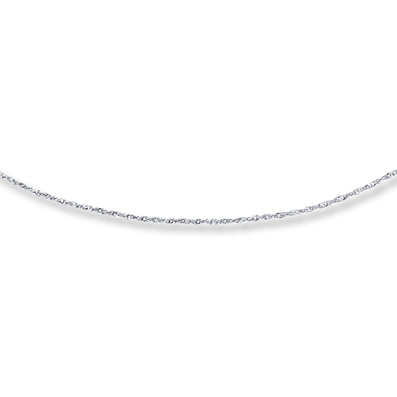 Main Image 1 of Solid Singapore Chain Necklace Sterling Silver 24&quot;