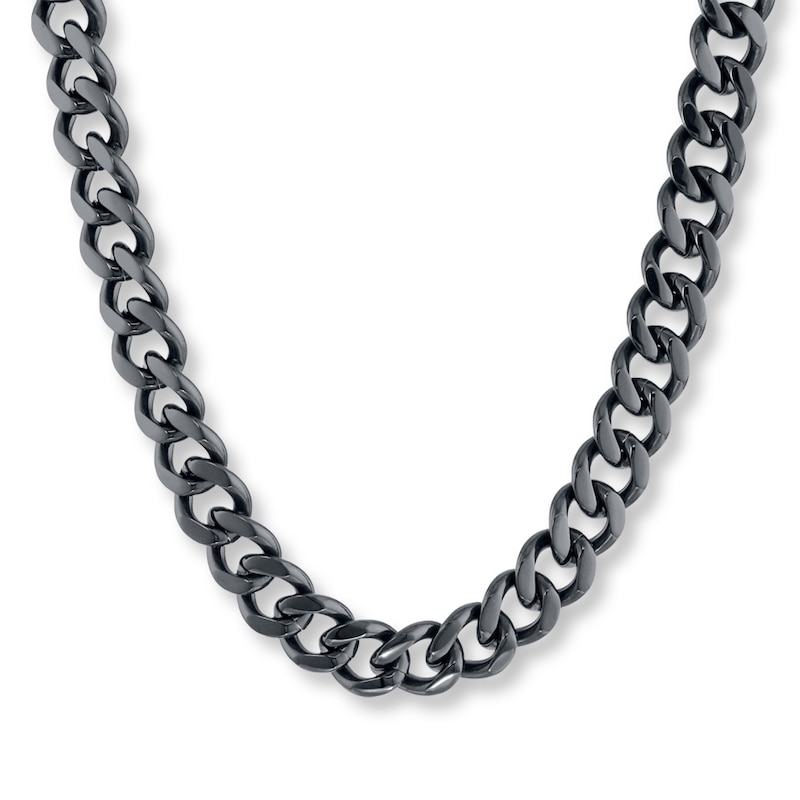 Silver Necklace Set For Men : 6mm Curb Chain and Lock Pendant