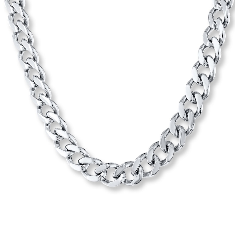 Chain Necklace Chunky Curb Chain Steel Padlock Chain Steel 