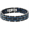 Thumbnail Image 1 of Men's Link Bracelet Black Stainless Steel 8.25&quot;