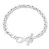 Thumbnail Image 1 of Infinity Symbol Toggle Bracelet Sterling Silver 8&quot;