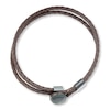 Thumbnail Image 3 of Men's Leather Bracelet Stainless Steel 8.5&quot;