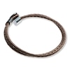 Thumbnail Image 4 of Men's Leather Bracelet Stainless Steel 8.5&quot;