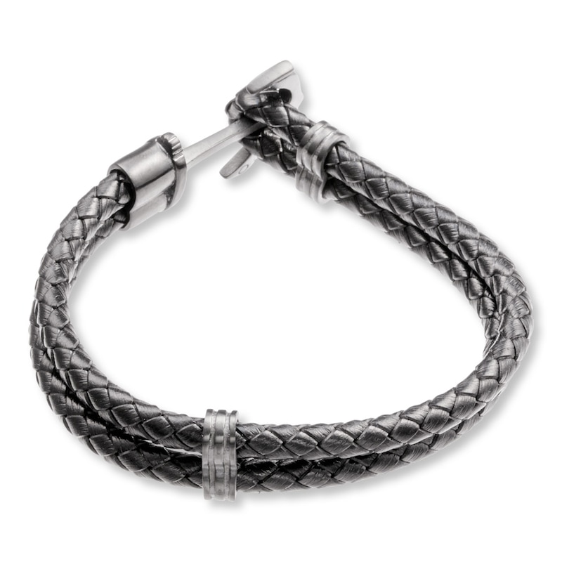 Men Bracelet - Men Leather Bracelet - Men Anchor Bracelet - Men Jewelry