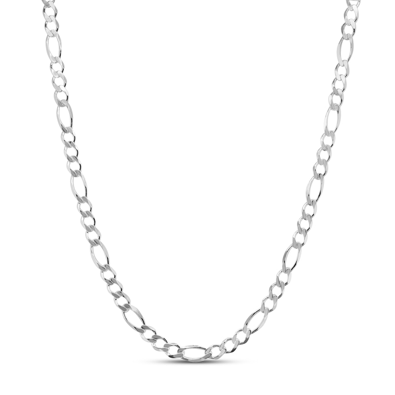 Main Image 1 of Solid Figaro Link Necklace Sterling Silver 20&quot;