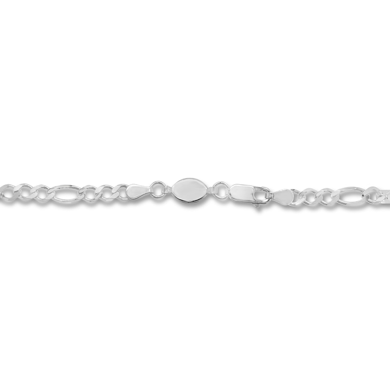 Main Image 2 of Solid Figaro Link Necklace Sterling Silver 20&quot;