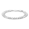 Thumbnail Image 1 of Solid Pave Curb Link Bracelet Sterling Silver 8&quot;