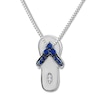 Thumbnail Image 0 of Flip Flop Necklace Lab-Created Sapphires Sterling Silver