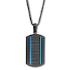 Thumbnail Image 1 of Striped Dog Tag Necklace Stainless Steel