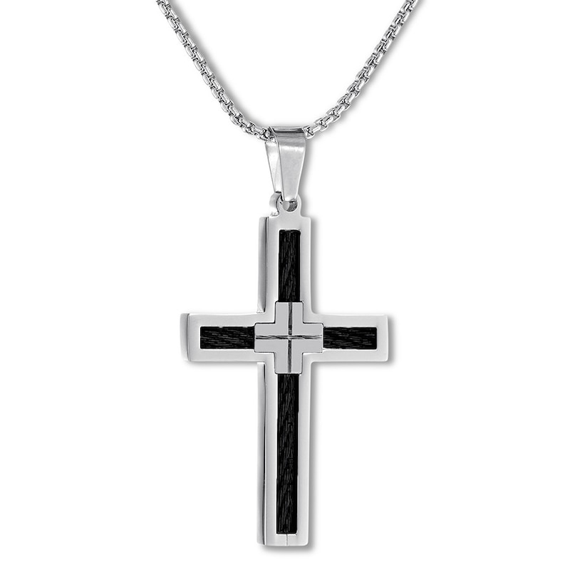 Main Image 1 of Cross Necklace Stainless Steel