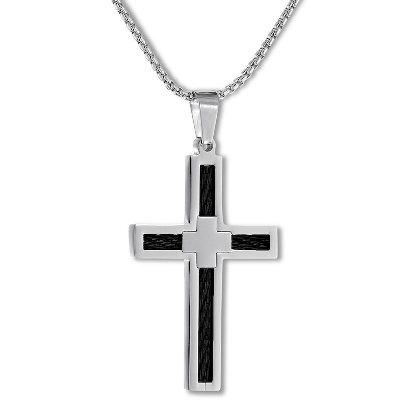 Main Image 2 of Cross Necklace Stainless Steel