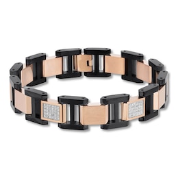 Diamond Link Bracelet 1/2 carat tw Stainless Steel 8.5&quot;