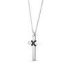 Thumbnail Image 2 of Men's Cross Necklace Black Ion Plating Stainless Steel 24&quot;