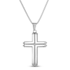 Thumbnail Image 1 of Men's Cross Necklace Stainless Steel 24&quot;