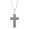 Thumbnail Image 1 of Men's Cross Necklace Black Ion Plating Stainless Steel 24&quot;