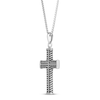 Thumbnail Image 2 of Men's Cross Necklace Black Ion Plating Stainless Steel 24&quot;