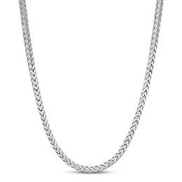 Solid Foxtail Chain Necklace Stainless Steel 24&quot;