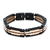 Thumbnail Image 1 of Men's Bracelet Black/Rose Ion Plating Stainless Steel 8.5&quot;