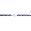 Thumbnail Image 2 of Solid Box Chain Bracelet Blue Acrylic Stainless Steel 9&quot;