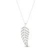 Thumbnail Image 1 of Diamond Leaf Necklace 1/10 ct tw Round-cut Sterling Silver 18&quot;