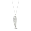 Thumbnail Image 2 of Diamond Leaf Necklace 1/10 ct tw Round-cut Sterling Silver 18&quot;