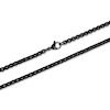 Thumbnail Image 2 of Solid Box Chain Necklace Black Ion-Plated Stainless Steel 22&quot;