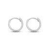 Thumbnail Image 2 of Polished Huggie Hoop Earrings 14K White Gold 12mm