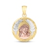 Thumbnail Image 1 of Reversible Jesus & Mary Medallion Charm 14K Two-Tone Gold