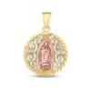 Thumbnail Image 2 of Reversible Jesus & Mary Medallion Charm 14K Two-Tone Gold