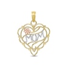 Thumbnail Image 1 of &quot;Mom&quot; Heart Charm 10K Two-Tone Gold