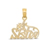 Thumbnail Image 1 of &quot;#1 Sister&quot; Charm 14K Yellow Gold