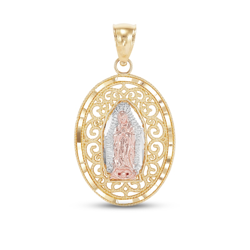 Main Image 1 of Oval Mary Charm 14K Two-Tone Gold