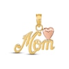 Thumbnail Image 1 of &quot;Mom&quot; Heart Charm 10K Two-Tone Gold