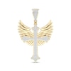 Thumbnail Image 0 of Men's Diamond Gothic Cross with Wings Charm 3/8 ct tw 10K Yellow Gold