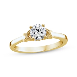 XO from KAY Round-Cut Diamond Solitaire Ring 7/8 ct tw 14K Yellow Gold (I/I2)