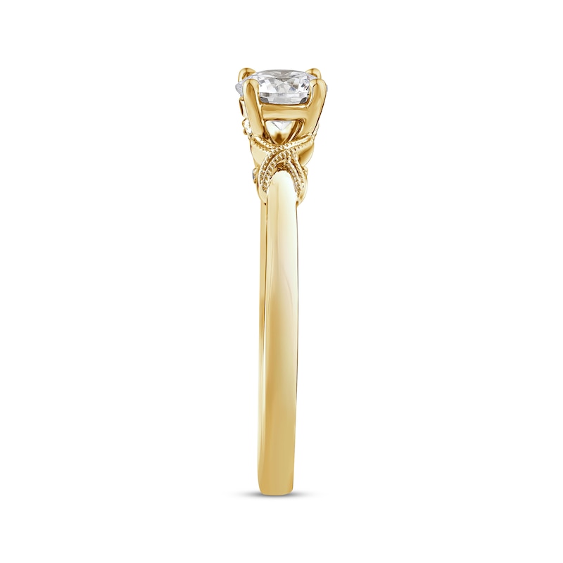 Main Image 2 of XO from KAY Round-Cut Diamond Solitaire Ring 7/8 ct tw 14K Yellow Gold (I/I2)