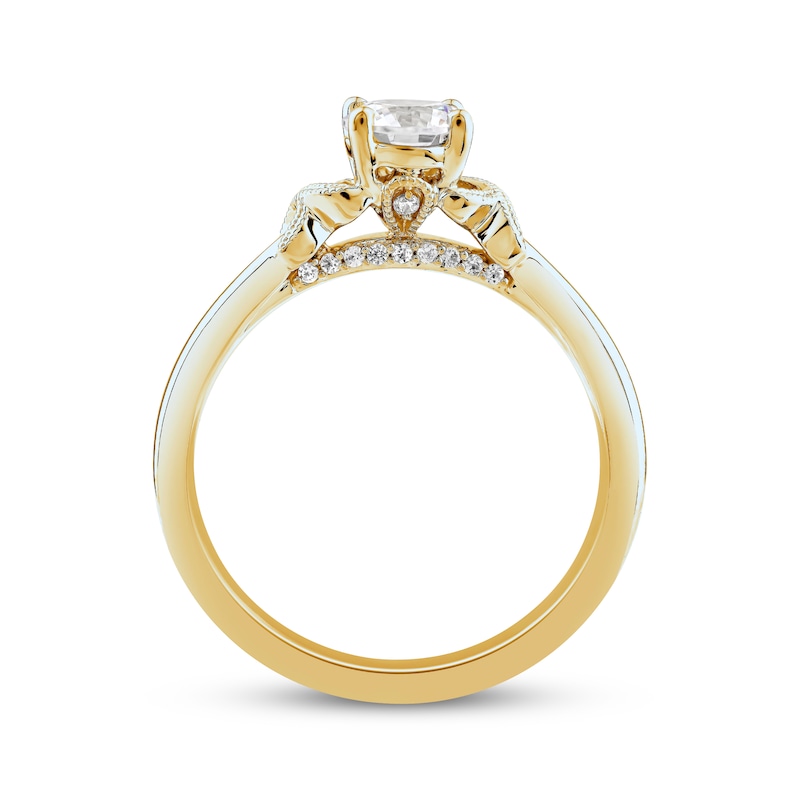 Main Image 3 of XO from KAY Round-Cut Diamond Solitaire Ring 7/8 ct tw 14K Yellow Gold (I/I2)