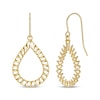 Thumbnail Image 1 of Diamond-Cut Open Teardrop Dangle Earrings 10K Yellow Gold