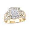 Thumbnail Image 1 of Multi-Diamond Center Cushion Frame Engagement Ring 2 ct tw 14K Yellow Gold