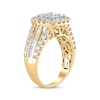 Thumbnail Image 2 of Multi-Diamond Center Cushion Frame Engagement Ring 2 ct tw 14K Yellow Gold